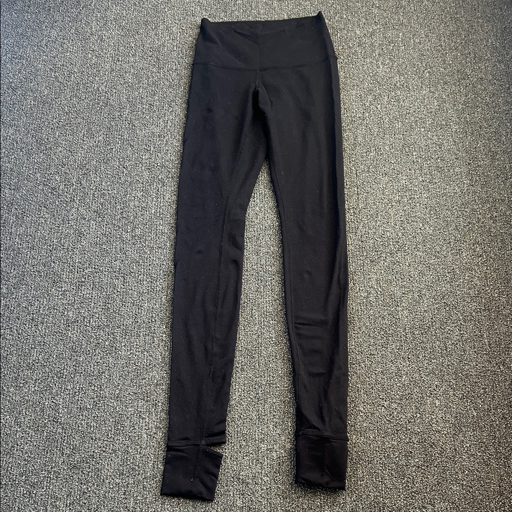 Lululemon ‼️ Black High-Waist  Leggings with stirrup feet .